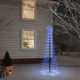 Árbol de Navidad con pincho 108 LED azul 180 cm de , Arboles de navidad - Ref: Foro24-343553, Precio: 31,94 €, Descuento: %