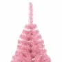 Half artificial Christmas tree with pink PVC stand 180 cm by , Christmas trees - Ref: Foro24-344672, Price: 38,59 €, Discount: %