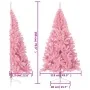 Half artificial Christmas tree with pink PVC stand 180 cm by , Christmas trees - Ref: Foro24-344672, Price: 38,59 €, Discount: %