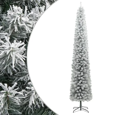 Árbol Navidad estrecho con soporte y nieve artificial PVC 270cm de , Arboles de navidad - Ref: Foro24-357686, Precio: 99,63 €...
