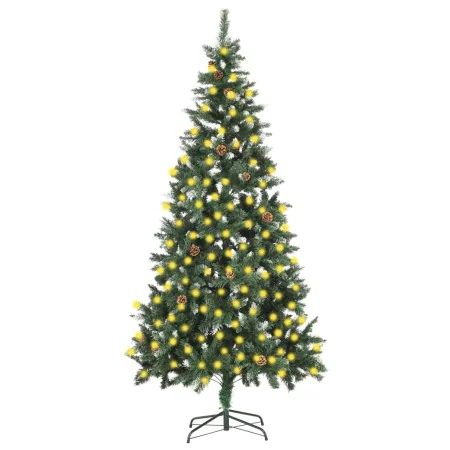 Artificial Christmas tree illuminated with lights and pine cones 210 cm by , Christmas trees - Ref: Foro24-3077748, Price: 14...