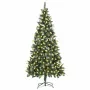Árbol de Navidad artificial iluminado con luces y piñas 210 cm de , Arboles de navidad - Ref: Foro24-3077748, Precio: 141,13 ...