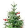 Christmas tree with lights and PVC PE green pine cones 225 cm by , Christmas trees - Ref: Foro24-3094558, Price: 182,15 €, Di...