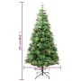 Árbol de Navidad con luces y piñas PVC PE verde 225 cm de , Arboles de navidad - Ref: Foro24-3094558, Precio: 182,14 €, Descu...