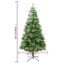 Christmas tree with lights and PVC PE green pine cones 225 cm by , Christmas trees - Ref: Foro24-3094558, Price: 182,15 €, Di...