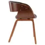 Gebogener Holz-Dining-Stuhl mit grauem Stoff von , Essstühle - Ref: Foro24-283111, Preis: 224,15 €, Rabatt: %