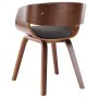 Gebogener Holz-Dining-Stuhl mit grauem Stoff von , Essstühle - Ref: Foro24-283111, Preis: 224,15 €, Rabatt: %