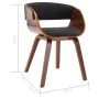 Gebogener Holz-Dining-Stuhl mit grauem Stoff von , Essstühle - Ref: Foro24-283111, Preis: 224,15 €, Rabatt: %