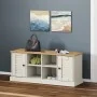 Schuhbank VIGO aus massiver Kiefer in Weiß 106x35x45 cm von , Bänke für Hallen und Lager - Ref: Foro24-353179, Preis: 164,54 ...