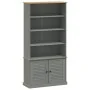 VIGO solid pine wood bookcase in gray, 85x35x170 cm by , Bookcases and shelves - Ref: Foro24-353198, Price: 230,08 €, Discoun...