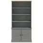 VIGO solid pine wood bookcase in gray, 85x35x170 cm by , Bookcases and shelves - Ref: Foro24-353198, Price: 230,08 €, Discoun...