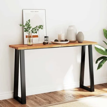 Solid acacia wood live edge console table 140x40x80 cm by , Side tables - Ref: Foro24-353297, Price: 167,85 €, Discount: %