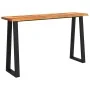 Solid acacia wood live edge console table 140x40x80 cm by , Side tables - Ref: Foro24-353297, Price: 167,85 €, Discount: %