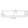 Wall shelf made of light brown treated oak wood 160x40x(2-4) cm by , Shelves and shelves - Ref: Foro24-363710, Price: 64,25 €...