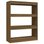 Space divider shelf in honey brown pine 100x30x103 cm by , Bookcases and shelves - Ref: Foro24-808216, Price: 61,52 €, Discou...