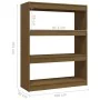 Raumteiler-Regal aus Pinienholz in Honigbraun 100x30x103 cm von , Bücherregale und Regale - Ref: Foro24-808216, Preis: 61,52 ...