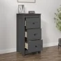 Solid gray pine wood sideboard 40x35x80 cm by , Sideboards - Ref: Foro24-813743, Price: 76,92 €, Discount: %