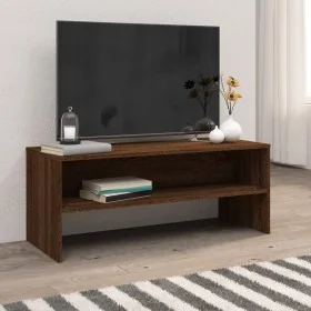Fernsehmöbel aus braunem Eichenfurnierholz 100x40x40 cm. von , TV-Möbel - Ref: Foro24-815233, Preis: 53,42 €, Rabatt: %