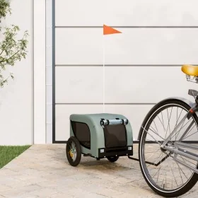 Fahrradanhänger für Haustiere aus Eisen und grauem schwarzen Oxford-Stoff. von , Kinderwagen für Haustiere - Ref: Foro24-9399...