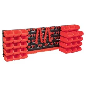 Storage box set 80 pieces wall panels red black by , Tool cabinets - Ref: Foro24-150812, Price: 50,40 €, Discount: %