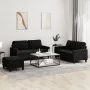 3-piece black velvet sofa set with cushions by , Sofas - Ref: Foro24-3201511, Price: 487,70 €, Discount: %