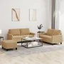 3-piece brown velvet sofa set with cushions by , Sofas - Ref: Foro24-3201513, Price: 428,19 €, Discount: %