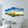 Dekoratives Leinwand-Set für die Wand, Sonnenblumenmuster, 200 x 100 cm. von , Poster, Drucke und visuelle Kunst - Ref: Foro2...