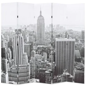 Faltbare Trennwand 200x170 cm New York in Schwarz-Weiß von , Raumteiler - Ref: Foro24-245859, Preis: 125,27 €, Rabatt: %