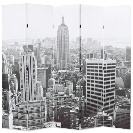 Faltbare Trennwand 200x170 cm New York in Schwarz-Weiß von , Raumteiler - Ref: Foro24-245859, Preis: 125,27 €, Rabatt: %
