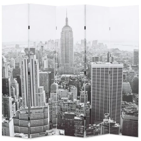 Folding room divider screen 200x170 cm New York in black and white by , Room dividers - Ref: Foro24-245859, Price: 125,27 €, ...
