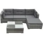 5-piece garden sofa set with gray synthetic rattan cushions by , Garden sets - Ref: Foro24-42835, Price: 414,21 €, Discount: %