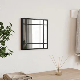Espejo de pared cuadrado de hierro negro 30x30 cm de , Espejos - Ref: Foro24-358632, Precio: 35,45 €, Descuento: %