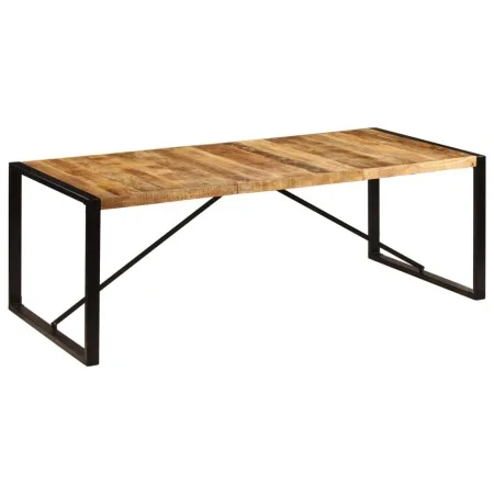 Solid mango wood dining table 220x100x75 cm by , Kitchen and dining tables - Ref: Foro24-247408, Price: 357,03 €, Discount: %