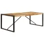 Solid mango wood dining table 220x100x75 cm by , Kitchen and dining tables - Ref: Foro24-247408, Price: 357,03 €, Discount: %