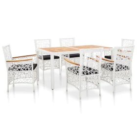 Gartenmöbel-Set, 7-teilig, aus weißem Kunst-Rattan. von , Gartensets - Ref: Foro24-45997, Preis: 824,92 €, Rabatt: %