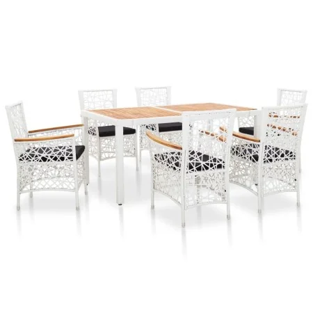 Gartenmöbel-Set, 7-teilig, aus weißem Kunst-Rattan. von , Gartensets - Ref: Foro24-45997, Preis: 824,92 €, Rabatt: %