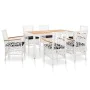 7-piece white synthetic rattan garden dining set by , Garden sets - Ref: Foro24-45997, Price: 824,92 €, Discount: %