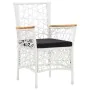 7-piece white synthetic rattan garden dining set by , Garden sets - Ref: Foro24-45997, Price: 824,92 €, Discount: %