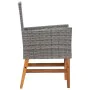 7-piece garden dining set made of synthetic rattan and gray acacia wood by , Garden sets - Ref: Foro24-46007, Price: 527,15 €...