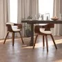 Dining chairs 2 units, curved wood and cream synthetic leather by , dining chairs - Ref: Foro24-3092378, Price: 330,78 €, Dis...