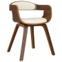 Dining chairs 2 units, curved wood and cream synthetic leather by , dining chairs - Ref: Foro24-3092378, Price: 330,78 €, Dis...