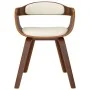 Dining chairs 2 units, curved wood and cream synthetic leather by , dining chairs - Ref: Foro24-3092378, Price: 330,78 €, Dis...