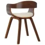 Dining chairs 2 units, curved wood and cream synthetic leather by , dining chairs - Ref: Foro24-3092378, Price: 330,78 €, Dis...