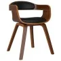 Synthetic leather and black curved wood dining chair by , dining chairs - Ref: Foro24-3092371, Price: 174,89 €, Discount: %