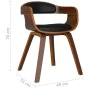 Esszimmerstuhl aus Kunstleder und gebogener schwarzer Holzstruktur von , Essstühle - Ref: Foro24-3092371, Preis: 174,89 €, Ra...