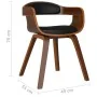 Synthetic leather and black curved wood dining chair by , dining chairs - Ref: Foro24-3092371, Price: 174,89 €, Discount: %