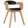 Synthetic leather and black curved wood dining chair by , dining chairs - Ref: Foro24-3092373, Price: 149,85 €, Discount: %