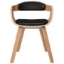 Synthetic leather and black curved wood dining chair by , dining chairs - Ref: Foro24-3092373, Price: 149,85 €, Discount: %