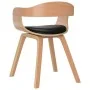 Synthetic leather and black curved wood dining chair by , dining chairs - Ref: Foro24-3092373, Price: 149,85 €, Discount: %