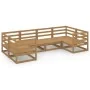 Gartengarnitur 6-teilig Massivholz Kiefer von , Gartensets - Ref: Foro24-3076242, Preis: 363,94 €, Rabatt: %